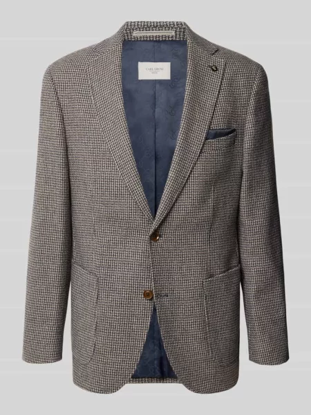 Marynarka na 2 o kroju slim fit z mieszanki wełny model Tedrick' Carl Gross granatowa