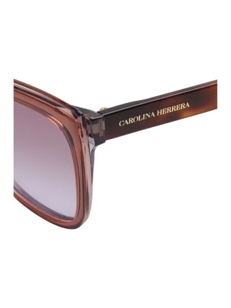 Lniane okulary przeciwsłoneczne Carolina Herrera brązowe