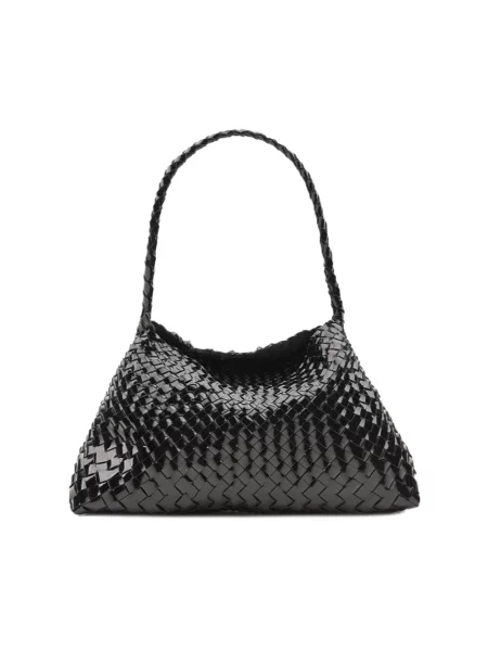 Mała mały torebka skórzana Dragon Diffusion skórzana czarna