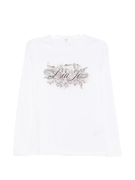 Lung tricou Liu Jo cu imagine alb