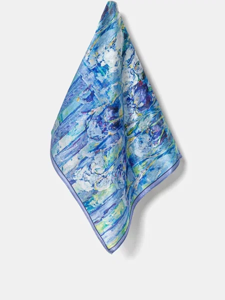 Svilena marama Answear Lab za žene s uzorkom plava