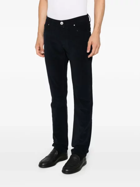 Pantaloni Jacob Cohën de catifea cord albastru