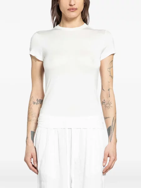 Tricou Thom Krom cu decolteu rotund alb