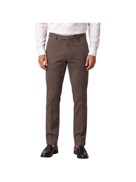 Pantaloni chino Borghese elegante maro