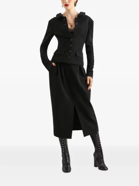 Geacă Dolce & Gabbana de lână negru