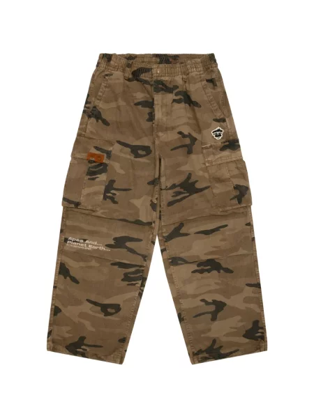 Pantaloni cargo Aape By A Bathing Ape cu autograf