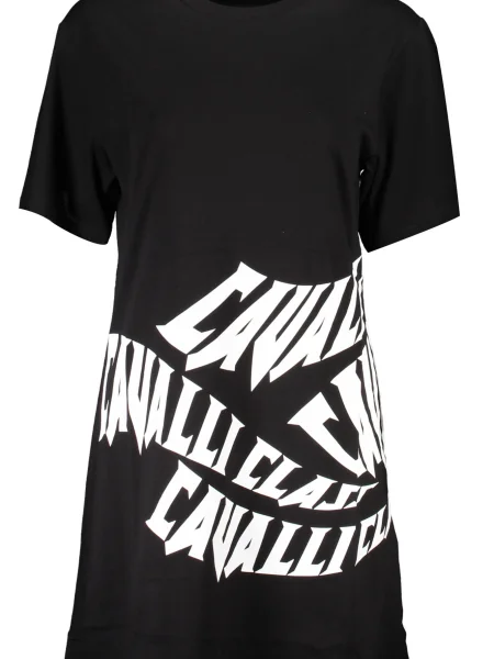 Rochie mini Cavalli Class scurtă de costum negru