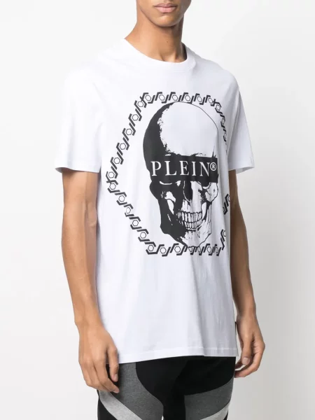 Tričko Philipp Plein s kulatým výstřihem bílé