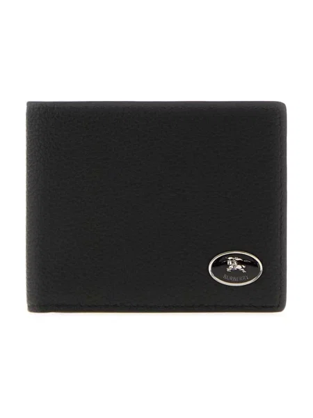 Portfel Burberry skórzany z logo czarny