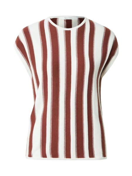 SELECTED Pulover SLFLINA crem / ruginiu maro