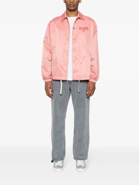 Raštuotas striukė Palm Angels rožinė