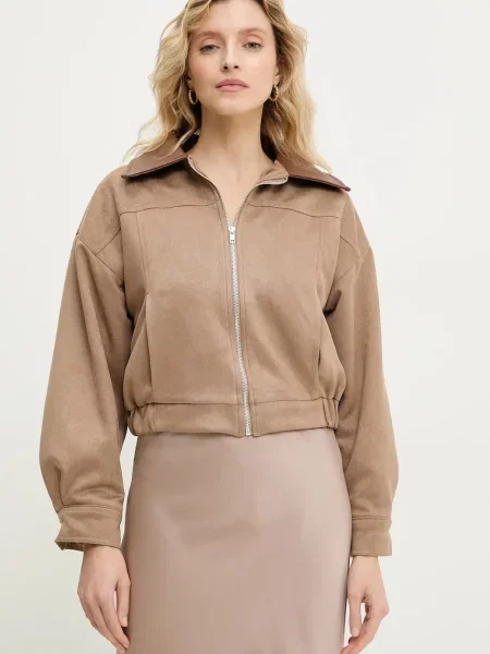 Яке Answear Lab преходен модел кафяво