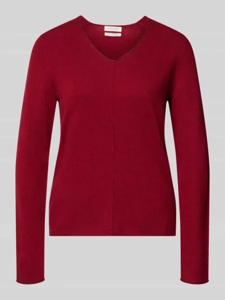 Sweter z dzianiny z kaszmiru z dekoltem w serek Christian Berg Woman