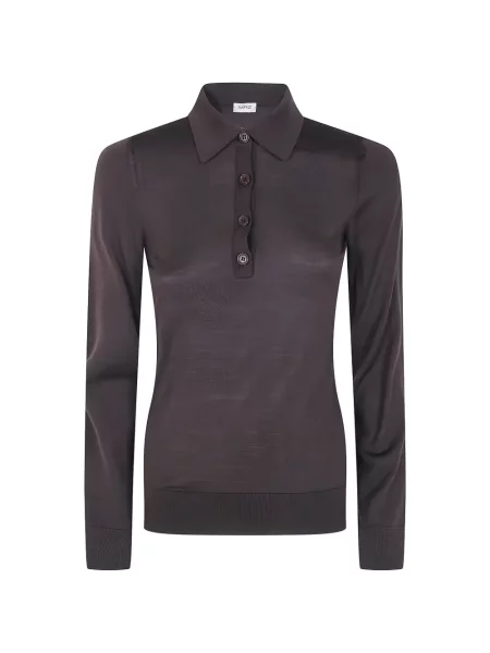 Tricou polo Mrz de lână maro