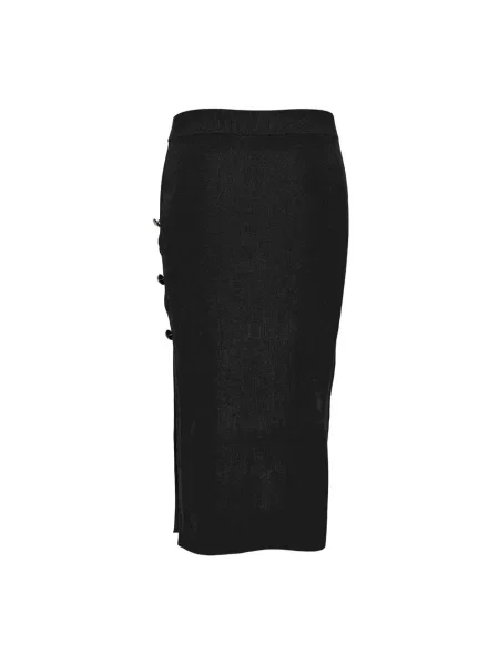 Spódnica jeansowa Versace Jeans Couture z wysoką talią z logo czarna