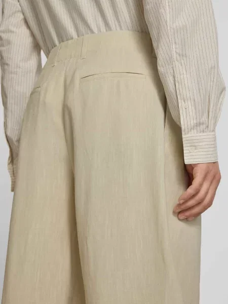 Spodnie materiałowe z mieszanki i lnu Maison Kitsune
