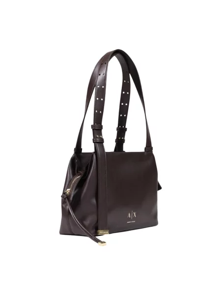 Armani Exchange Torebka ciemny brązowy