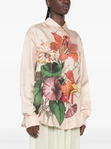 Cămașă Pierre-louis Mascia de mătase cu model floral cu imagine