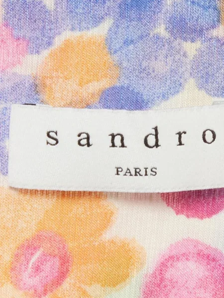Cămașă Sandro cu model floral cu imagine roz