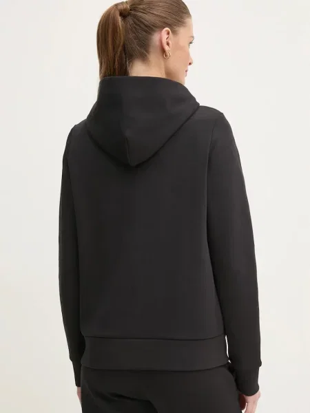 Mikina Calvin Klein s kapucí s aplikací černá