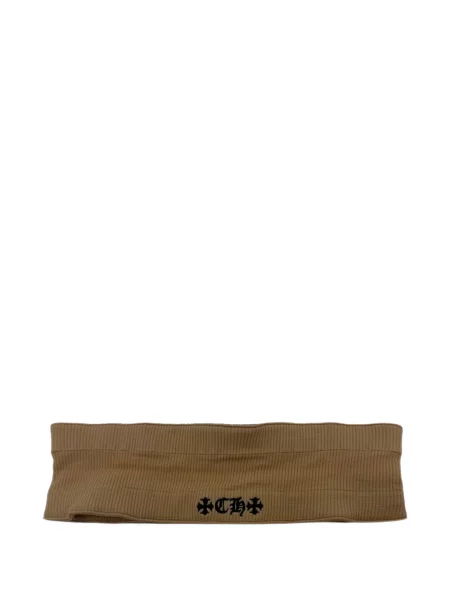 Căciulă Chrome Hearts cu broderie cu motiv cu inimi maro