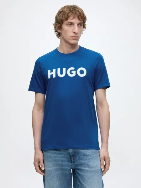 HUGO Tricou Dulivio / alb albastru