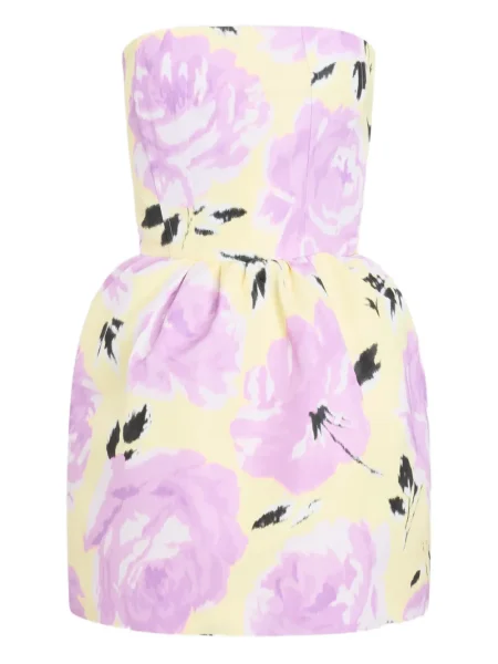 Odgovarati mini mini haljina Patou s cvjetnim printom žuta