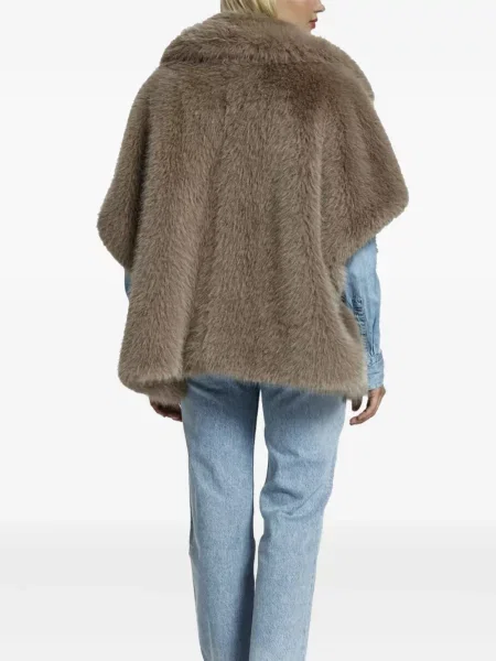 Palton de blană Alter Ego cu blană maro