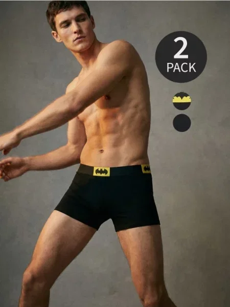Sinsay Bokserki Batman 2 pack czarny