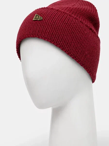 New Era căciulă din amestec de lână WIDE CUFF BEANIE bordo