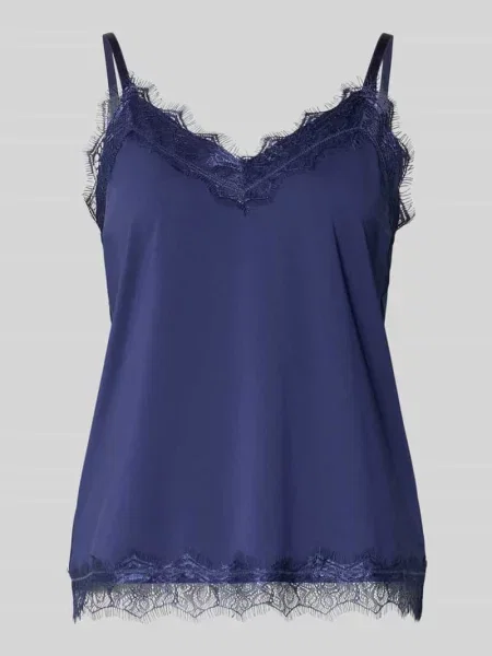 Bluzka Free/quent w serca na ramiączkach niebieska