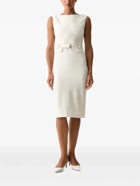 Cu centură rochie midi Pinko fără mâneci