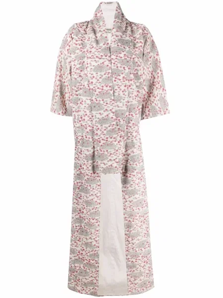 Květinový retro kabát A.n.g.e.l.o. Vintage Cult s potiskem