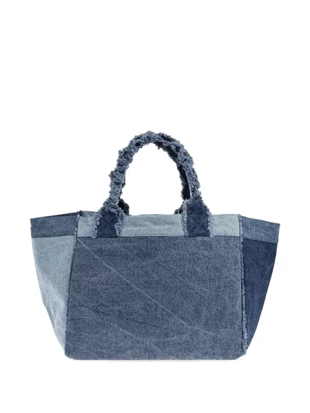 Geantă shopper Ganni albastru