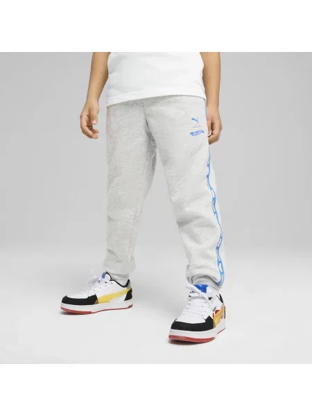 Dziecięce spodnie dresowe PUMA × HOT WHEELS™ PUMA Light Gray Heather czarne