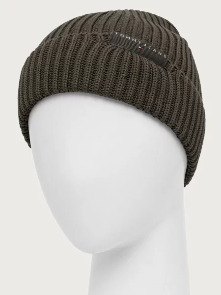 Tommy Jeans čiapka beanie pánska zelená