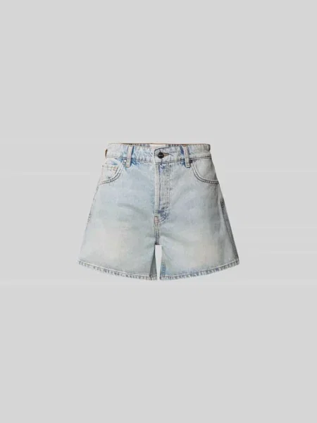 Szorty jeansowe o kroju regular fit z bawełny Anine Bing niebieskie