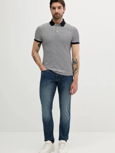 Tommy Hilfiger Polo majica Mornarsko Slim Fit modra