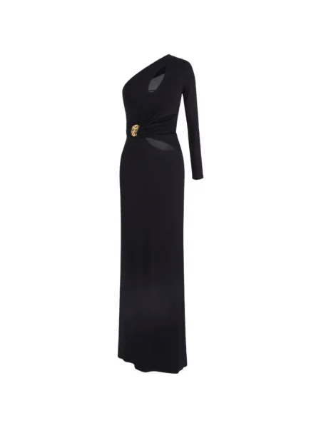 Rochie maxi Elisabetta Franchi cu un umăr gol negru