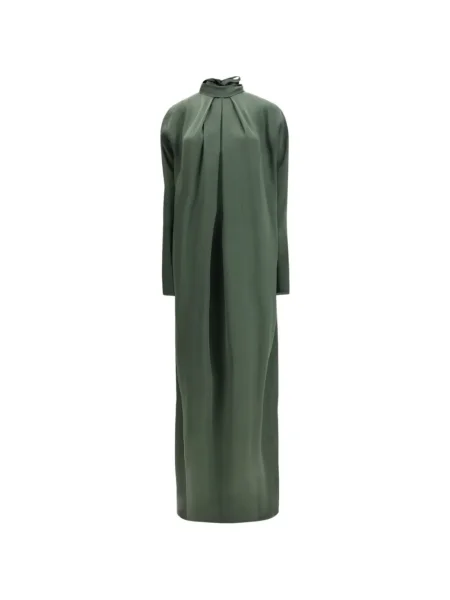 Rochie midi Petar Petrov transparente până la genunchi cu legături verde