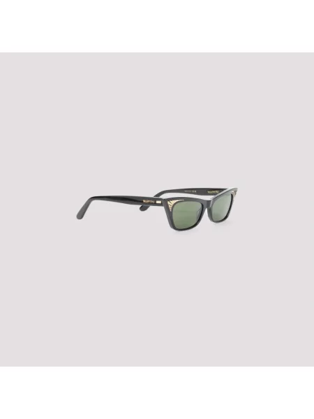 Lniane okulary przeciwsłoneczne Valentino czarne