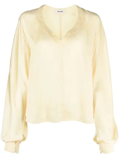 Bluză Zadig&voltaire din satin galben