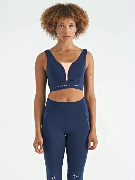 Tommy Life Sport top tengerészkék rózsaszín