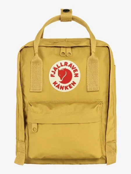 Fjallraven hátizsák Kanken Mini kis nyomott mintás sárga