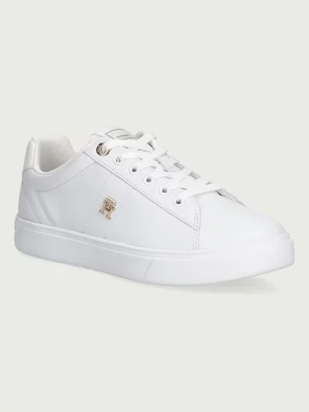 Sneakerși Tommy Hilfiger din piele alb