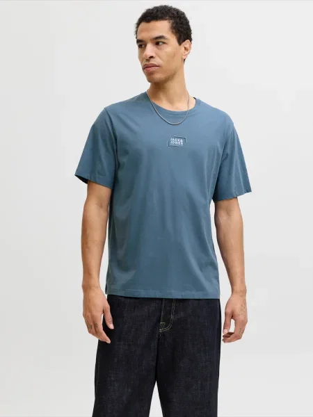 JACK & JONES Tričko námornícka / biela modrá