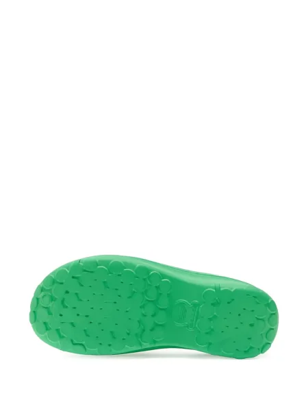 Papuci Adidas din piele de căprioară cu platformă verde
