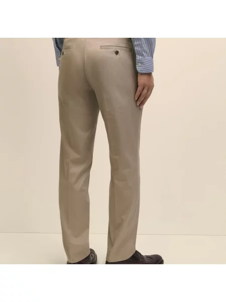 Сhinosy Brooks Brothers ze stretchu beżowe