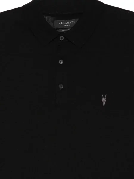 Koszulka polo Allsaints z logo czarna