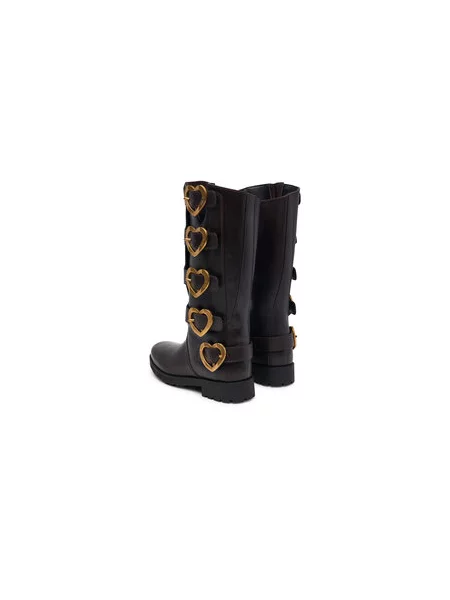 Čižmy LOVE MOSCHINO Tmavo hnedá